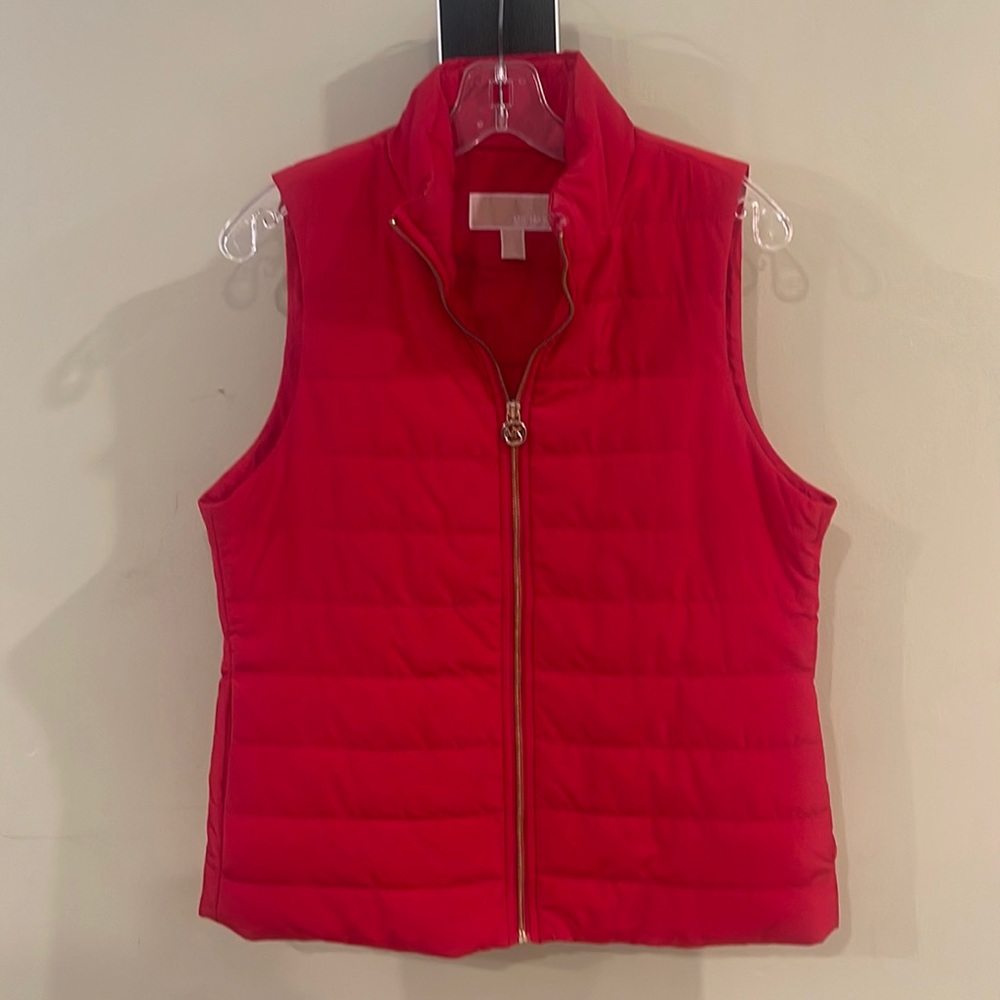 Michael Kors Red Puffy Vest Size M